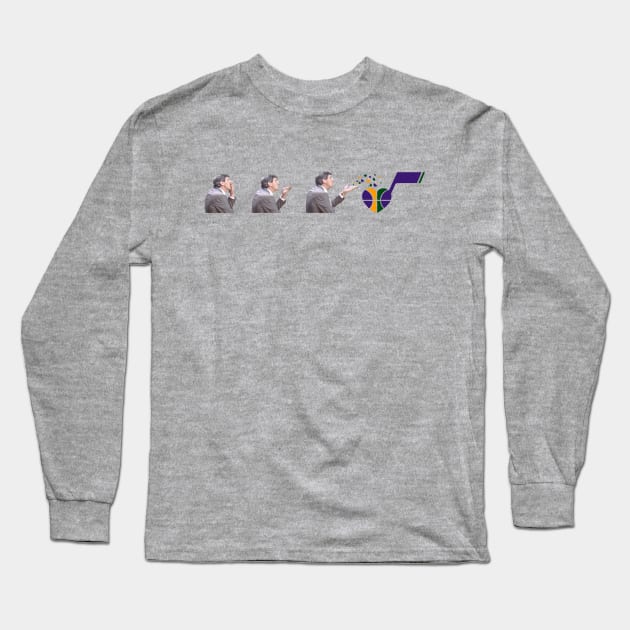 Jerry Sloan: A Love Story (mardi gras colors) Long Sleeve T-Shirt by torqueloins